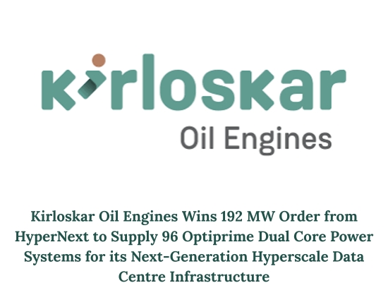 KOEL Secures 192 MW Order from HyperNext for Hyperscale Data Centre Power Systems