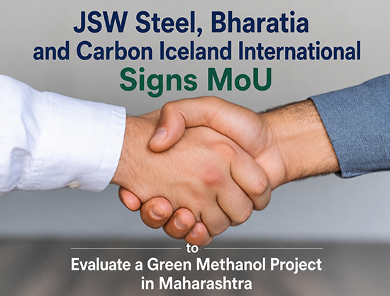 JSW Steel, Bharatia and Carbon Iceland Partner to Explore Green Methanol Project in India