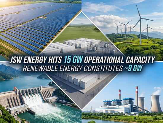 JSW Energy Crosses 15 GW Operation Capacity Milestone, Adds 1.57 GW in FY27
