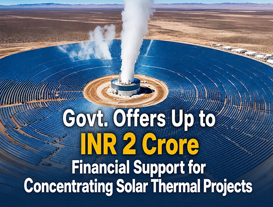 MNRE Offers Up to INR 2 Crore Support for Concentrating Solar Thermal Projects