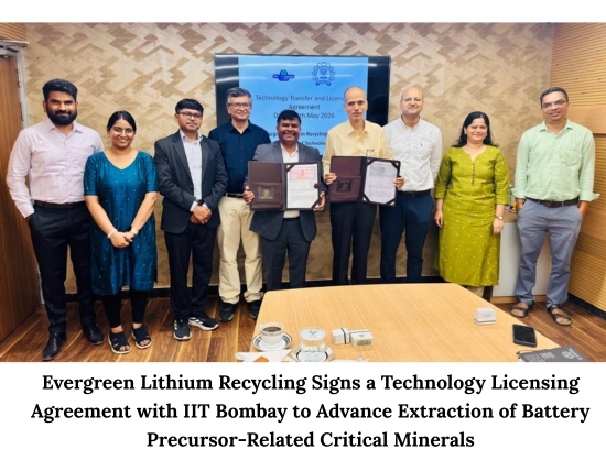 Evergreen Lithium Recycling Partners With IIT Bombay to Cut Battery Recycling Costs by 40 Percent