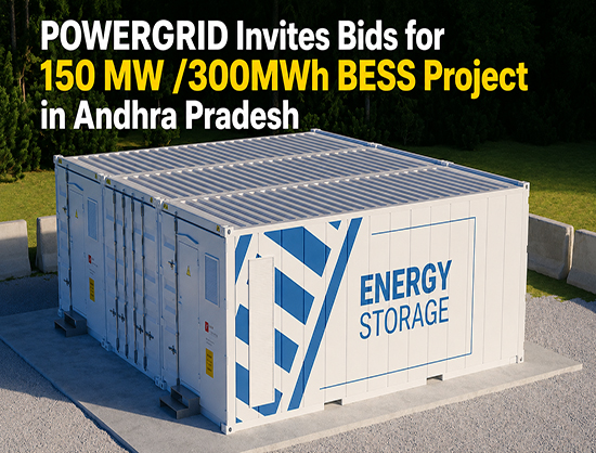 POWERGRID Floats Tender for 150 MW/300MWh Battery Storage Project in Andhra Pradesh