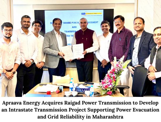 Apraava Energy Acquires Raigad Power Transmission SPV in Maharashtra