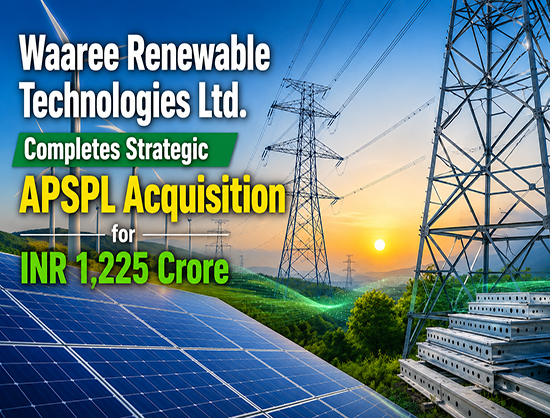 Waaree Renewable Completes INR 1,225 Crore Acquisition of APSPL