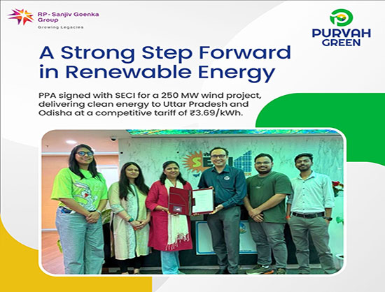 Purvah Green Power Signs 250 MW Wind Power Purchase Agreement with SECI