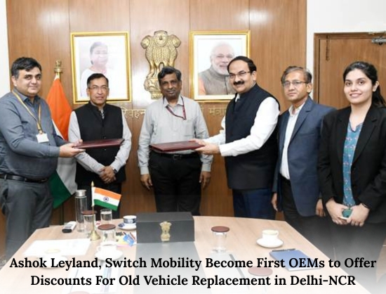 Ashok Leyland, Switch Mobility Join Govt's Scheme to Replace Old Trucks, Buses in Delhi-NCR