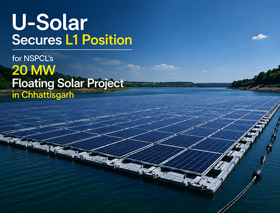 U-Solar Emerges L1 for NSPCL's 20 MW Floating Solar Project in Chhattisgarh