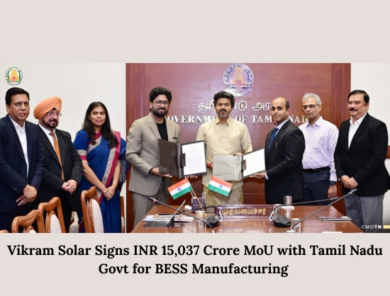 Vikram Solar to Invest INR 15,037 Crore in Tamil Nadu BESS Manufacturing Facility