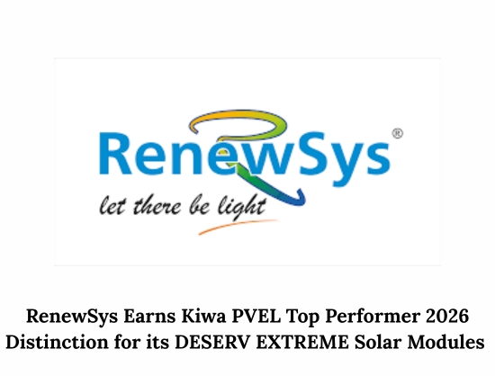RenewSys Earns Back-to-Back Kiwa PVEL Top Performer Recognition in 2026