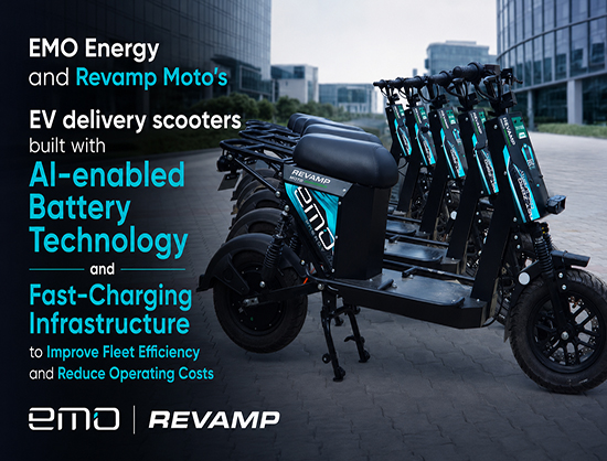 EMO Energy, Revamp Moto Partners to Deploy 5,000 Electric Scooters for Last-Mile Delivery