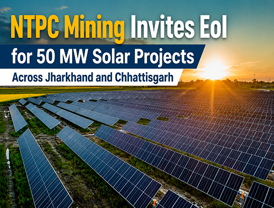 ​​​​​​​NTPC Mining Invites EoI for 50 MW Solar Projects in Jharkhand and Chhattisgarh