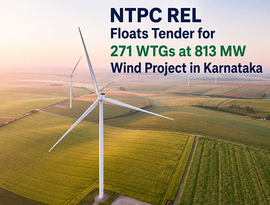 NTPC REL Invites Bids for Supply and Installation of WTGs for 813 MW Wind Project in Karnataka
