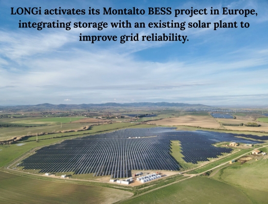 LONGi Commissions First Integrated BESS Project in Europe