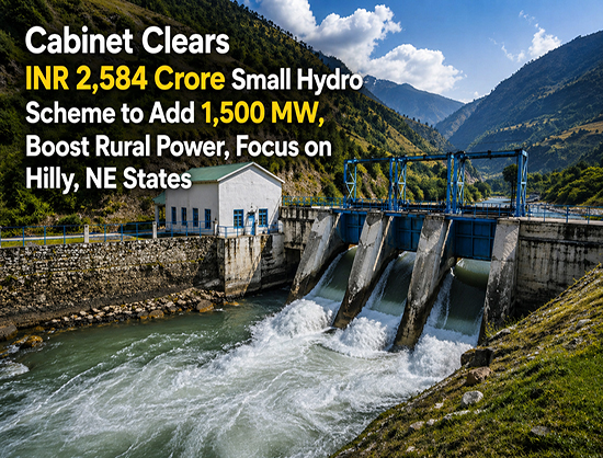 Cabinet Approves INR 2,584 Cr Small Hydro Scheme to Unlock 1,500 MW Clean Power and Boost Rural Energy Security