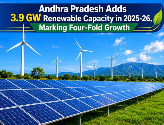 Andhra Pradesh Adds 3.9 GW Renewable Energy Capacity in 2025-26, Nearly Four-Fold Rise