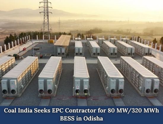 Coal India Floats EPC Tender for 80 MW/320 MWh BESS Projects in Odisha
