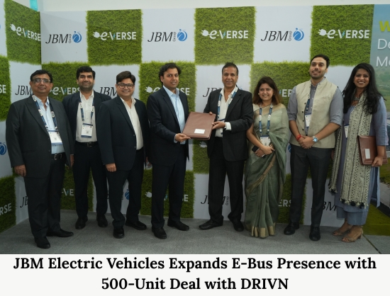 JBM Electric Vehicles, DRIVN Partner to Deploy 500 Electric Luxury Buses Across India