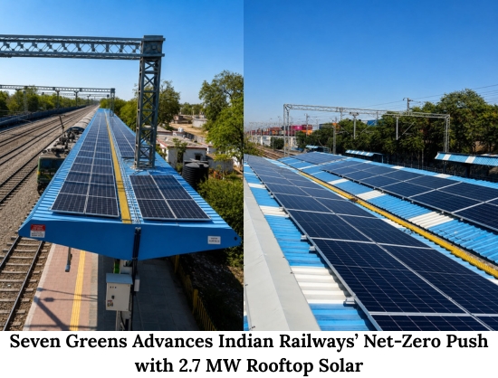 Seven Greens Commissions 2.7 MW Rooftop Solar Project Across 23 Railway Stations