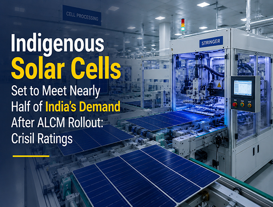 Indigenous Solar Cells to Meet Nearly Half of India&rsquo;s Demand After ALCM Mandate: Crisil Ratings